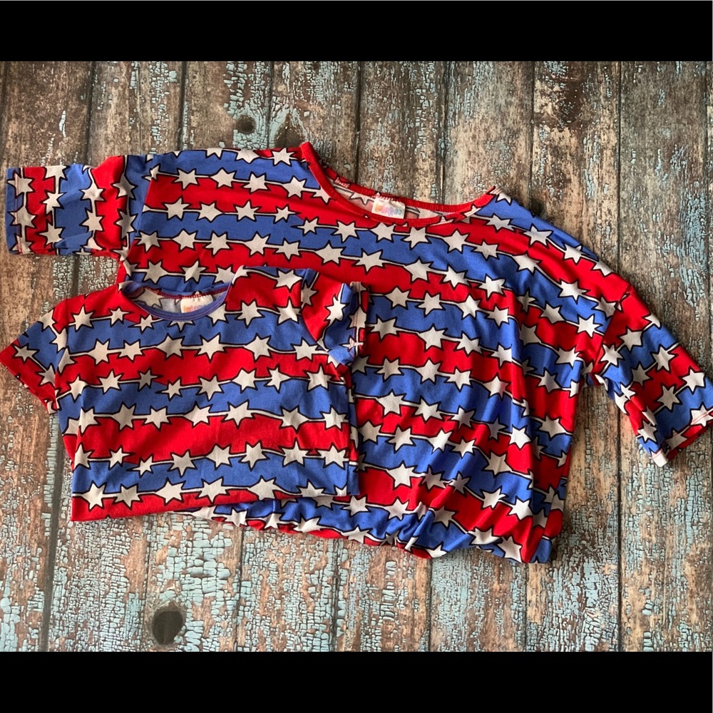 Matching Mommy & Me Lularoe 4th of July Shirts